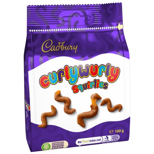 Cadbury Curly Wurly Squirlies Chocolate Bag