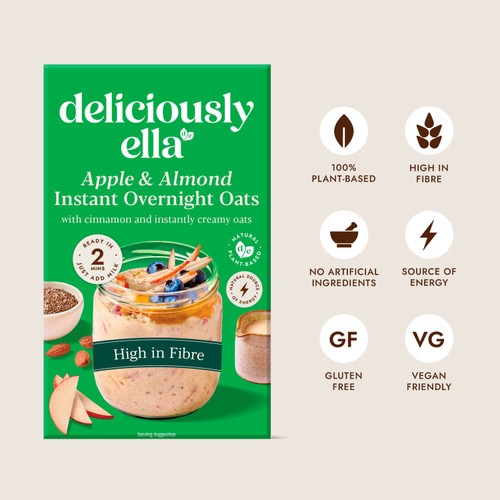 Deliciously Ella Apple Almond Instant Overnight Oats