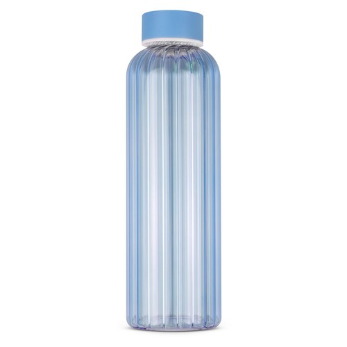 Cooke & Miller Blue Ribbed Glass Water Bottle 500ml