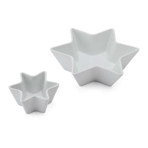 Mikasa Chalk Porcelain Star Shaped Bowls