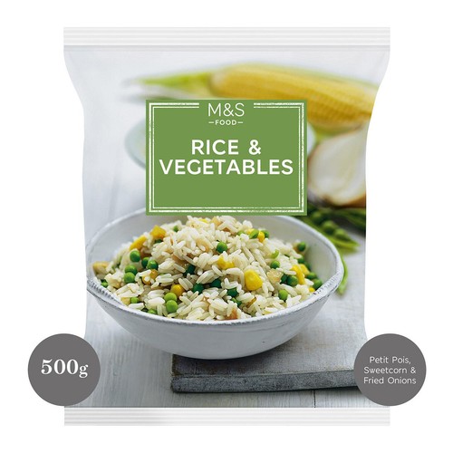 M&S Rice & Vegetables Frozen 500g