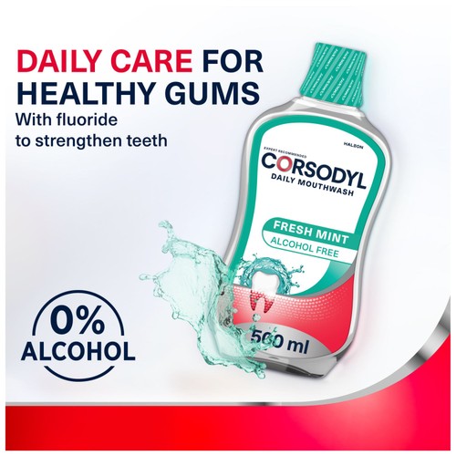 Corsodyl Daily Gum Care Mouthwash Alcohol Free Fresh Mint