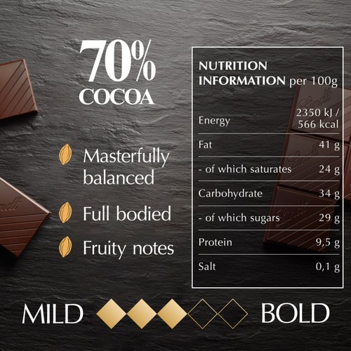 Lindt Excellence 70% Cocoa Dark Chocolate Bar