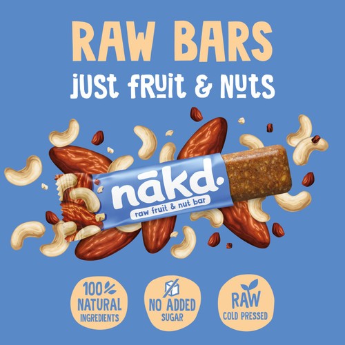 nakd. Cashew Cookie Fruit & Nut Bars Multipack