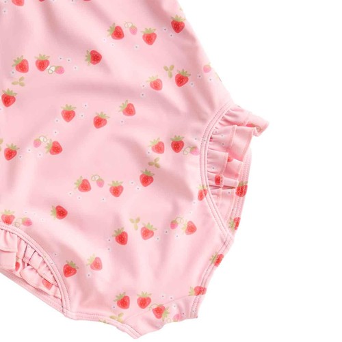 M&S Strawberry Swimsuit, 18-24 Months, Pink