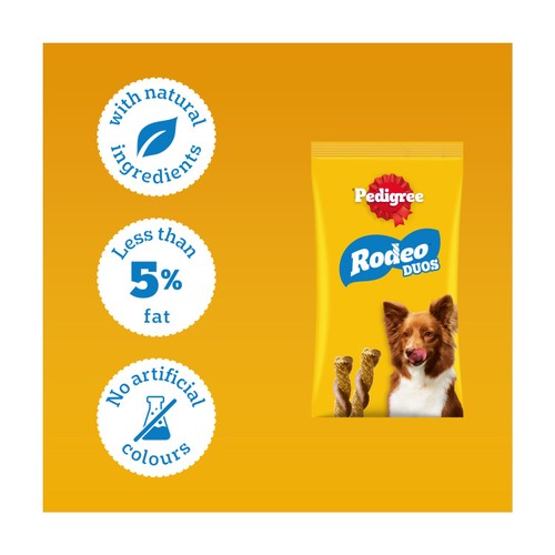 Pedigree Rodeo Duos Adult Dog Treats Chicken & Bacon