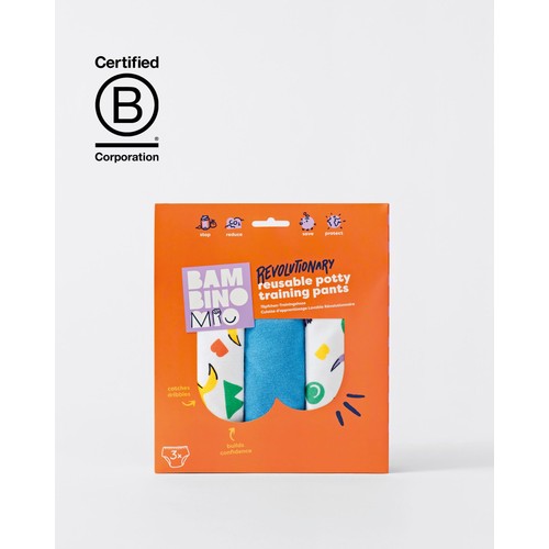 Bambino Mio, Reusable Potty Training Pants, 3 Pack, BOLD, 2-3 years