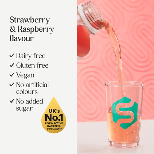 Symprove Live & Active Drink Supplement, Strawberry & Raspberry Flavour 