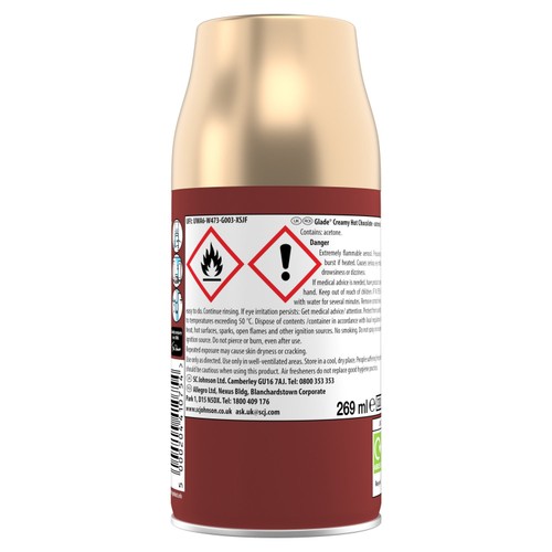 Glade Automatic Air Freshener Spray Refill Creamy Hot Chocolate