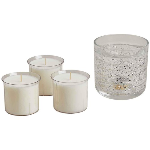 M&S Neroli, Lime & Bergamot Light Up Candle & Refill Set, Silver