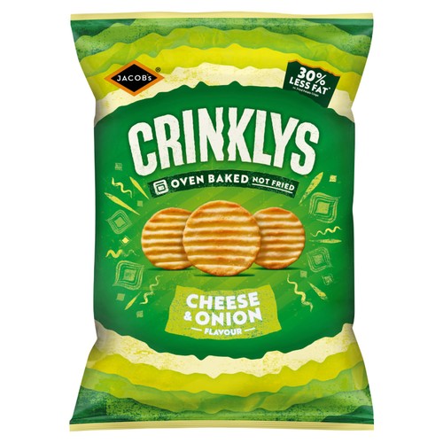Jacob's Crinklys Cheese & Onion Snacks Share Bag