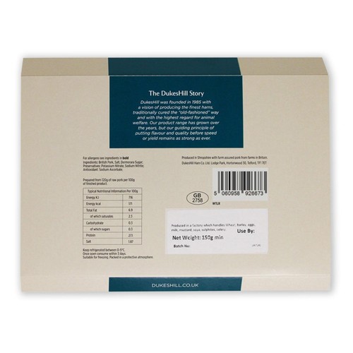 DukesHill Artisan British Wiltshire Ham Outdoor Bred