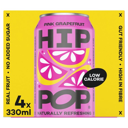 Hip Pop Pink Grapefruit Fizzy Drink