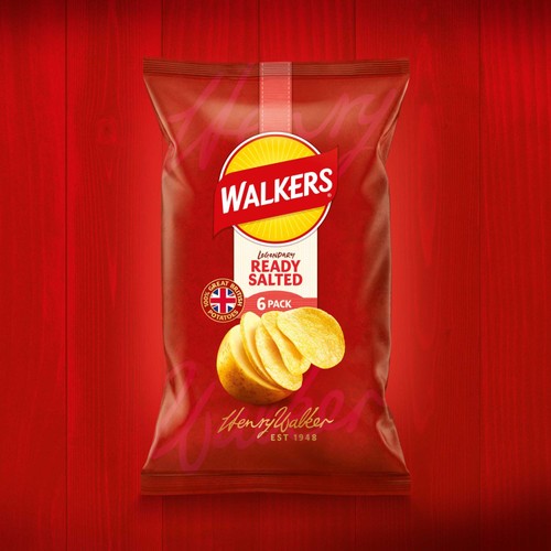 Walkers Ready Salted Multipack Crisps 6x25g