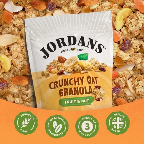 Jordans Crunchy Oat Granola Tropical Fruits Breakfast Cereal