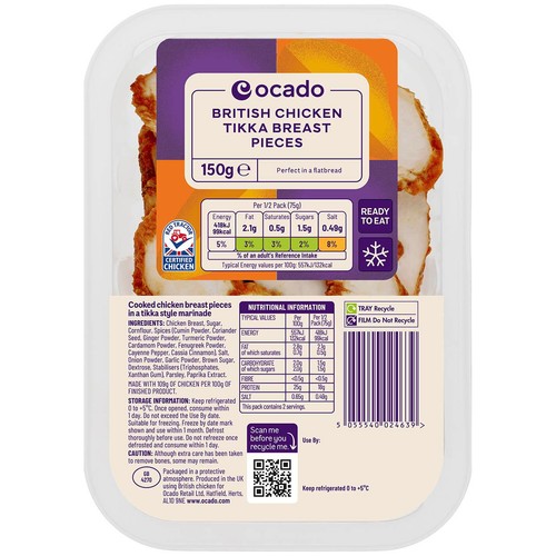 Ocado British Chicken Tikka Breast Pieces