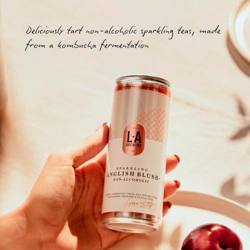 L.A Brewery Non-Alcoholic Sparkling English Blush Kombucha