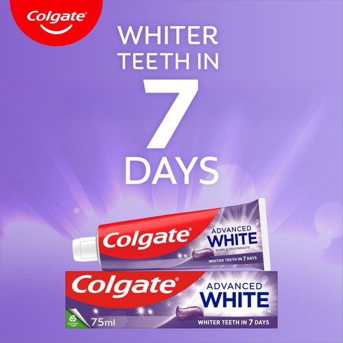 Colgate Advanced White Purple Teeth Whitening Toothpaste