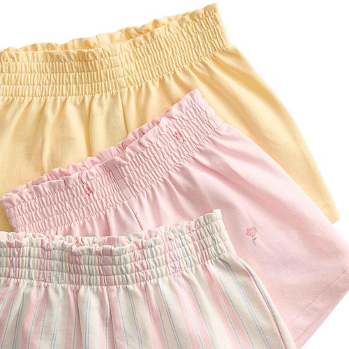 M&S Girls Pure Cotton Multi Pattern Shorts, 6-9 Months, Multi