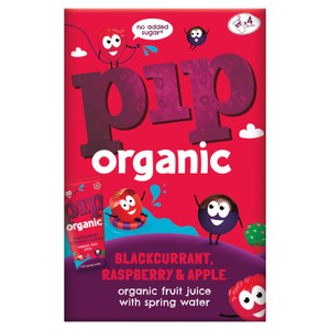 Pip Organic Blackcurrant, Raspberry & Apple Juice with Spring Water Cartons
