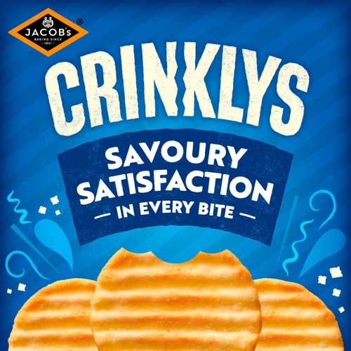 Jacob's Crinklys Salt & Vinegar Snacks Share Bag