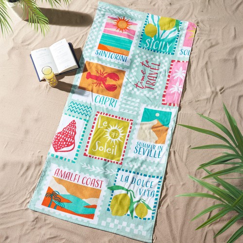 Catherine Lansfield Postcard Beach Towel