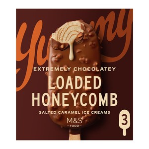 M&S Collection 3 Milk Chocolate & Honeycomb Ice Creams