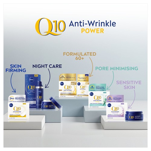 NIVEA Q10 Power Anti-Wrinkle Night Face Cream for Sensitive Skin