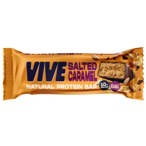 Vive Vegan Chocolate Protein Bars- Salted Caramel, 49g