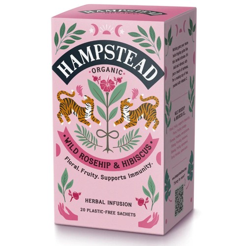 Hampstead Tea Organic Wild Rosehip & Hibiscus Tea