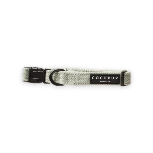 Cocopup London Sage Tweed Dog Collar Small