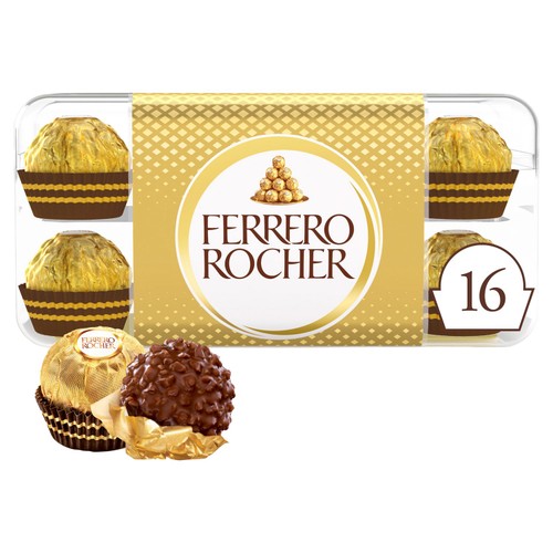 Ferrero Rocher Milk Chocolate Hazelnut Pralines Box of Chocolates,