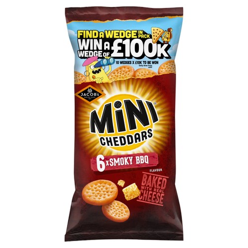 Jacob's Mini Cheddars Smoky BBQ Multipack Baked Snacks