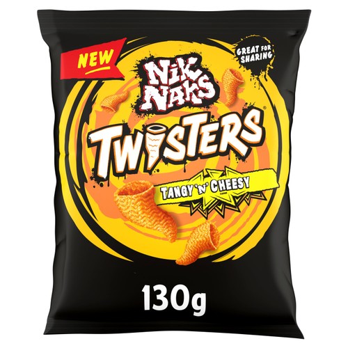 Nik Naks Twisters Tangy 'N' Cheesy Sharing Crisps