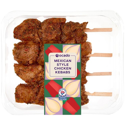 Ocado Mexican Style Chicken Kebabs