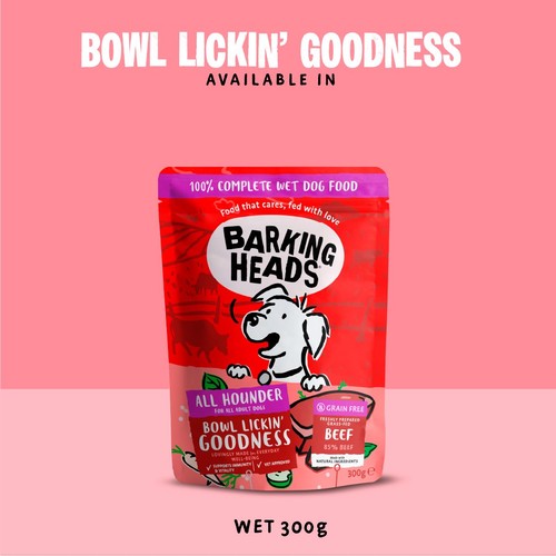 Barking Heads Beef Waggington Wet Dog Food Pouch