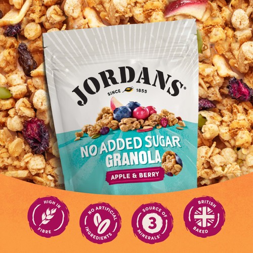 Jordans No Added Sugar Apple & Berry Granola Breakfast Cereal