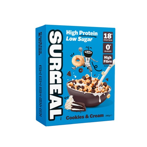 Surreal High Protein Low Sugar Cookies & Cream Cereal