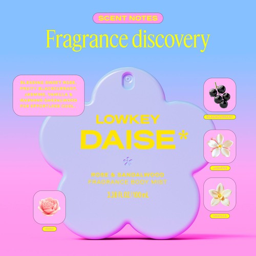 DAISE Lowkey Fragrance Body Mist in Rose & Sandalwood
