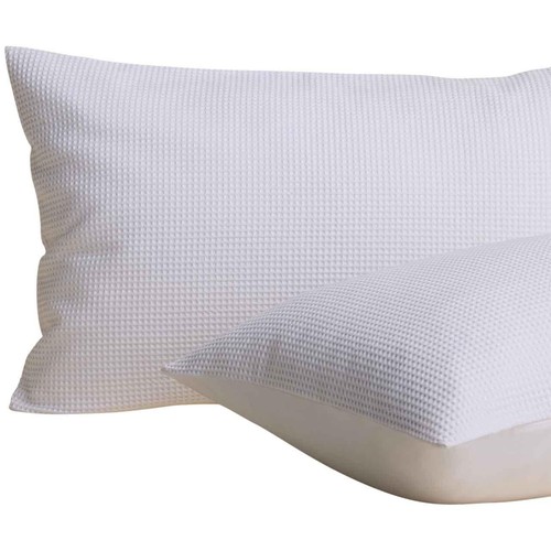 M&S Washed Cotton Waffle Bedding Set, Linen, Single