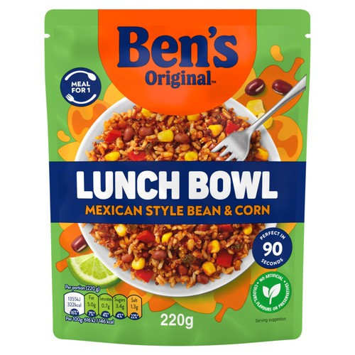 Ben's Original Lunch Bowl Ready Meal Mexican Style Beans & Corn