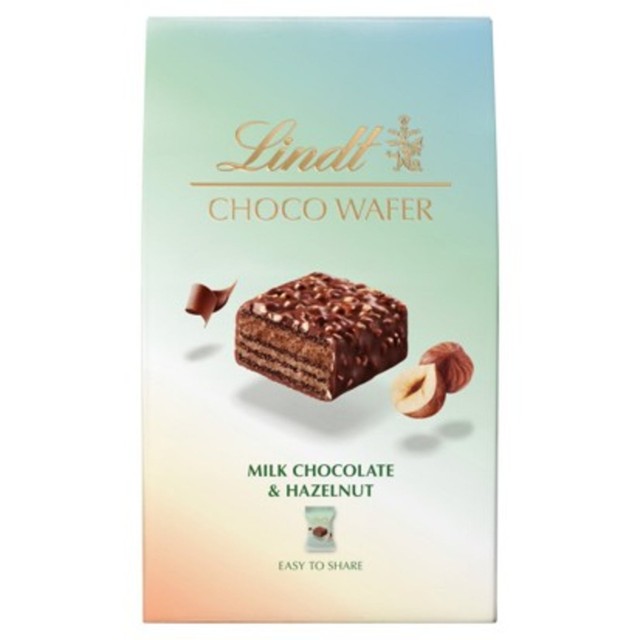 Lindt Milk Chocolate & Hazelnut Choc Wafer Sharing Box 135g