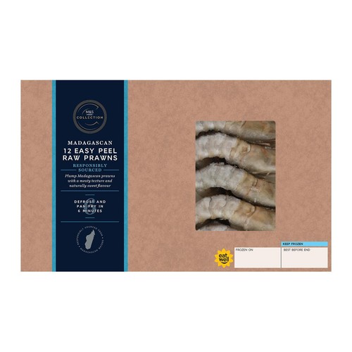M&S Collection Organic Madagascan Raw Prawns Frozen
