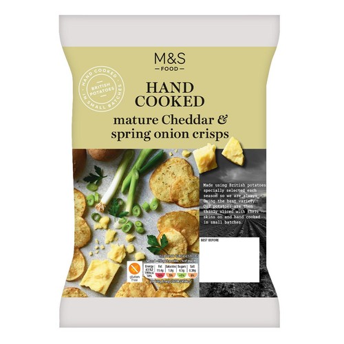 M&S Mature Cheddar & Red Onion Crisps