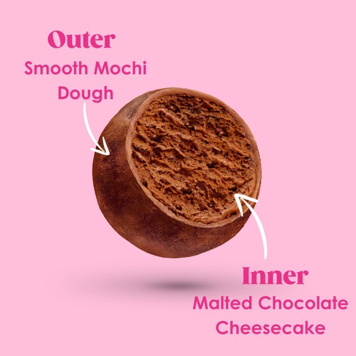 Little Moons Mini Moons Malted Chocolate Mochi Cheesecake Frozen Snack