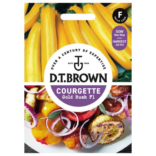 Mr Fothergills Seeds DT Brown Courgette Gold Rush F1