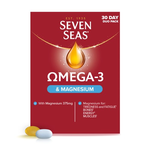 Seven Seas Omega-3 Fish Oil & Magnesium with Vitamin D 30 Day Duo Pack
