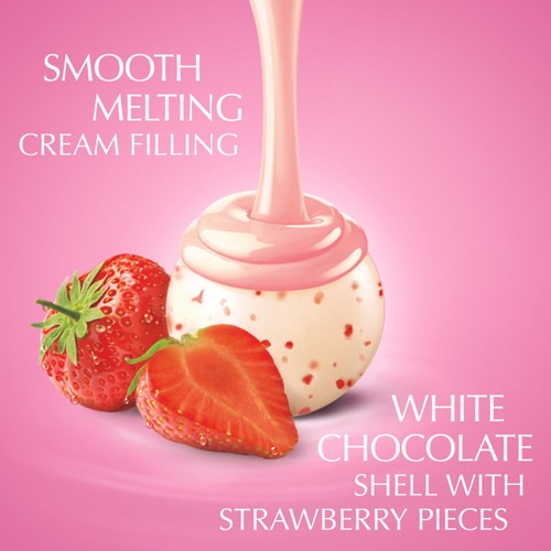 Lindt Lindor Strawberries & Cream Chocolate Truffles Box