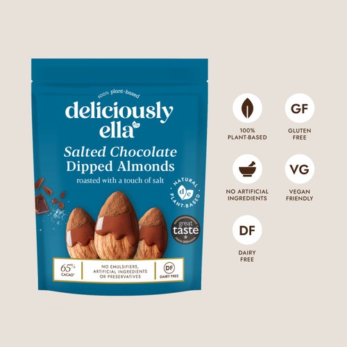 Deliciously Ella Salted Chocolate Dipped Almonds