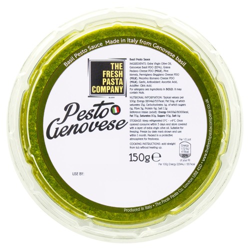 Fresh Pasta Co Pesto Genovese Basil Pesto Sauce